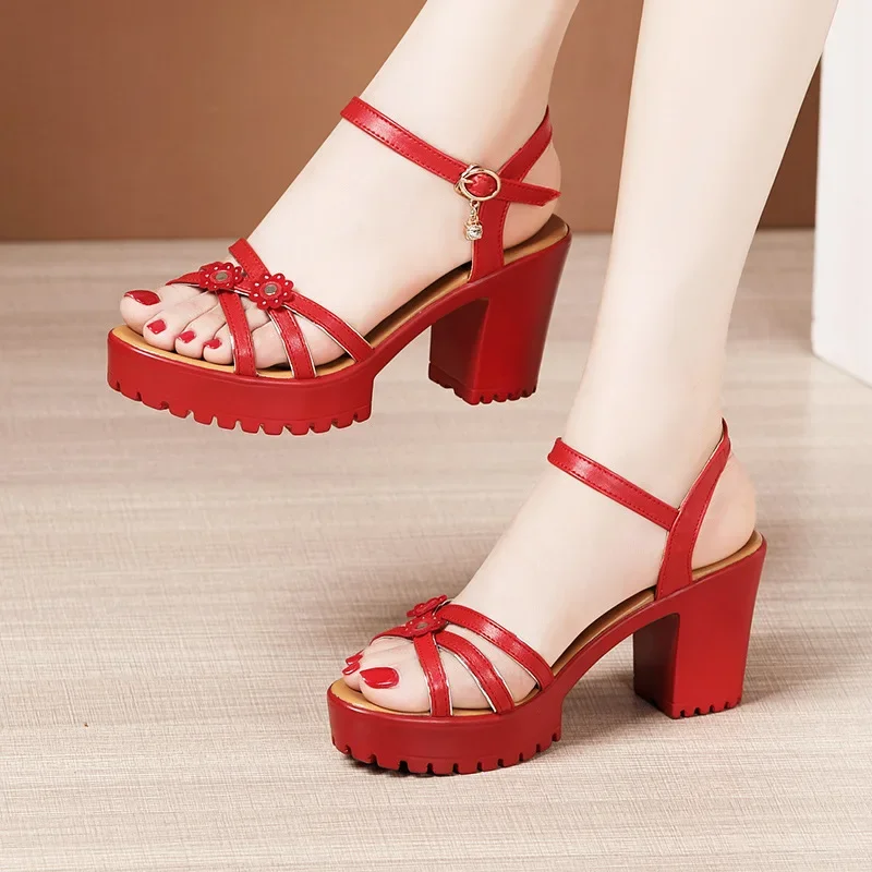 Casual Sandal Leather - Sandali con plateau in morbida pelle